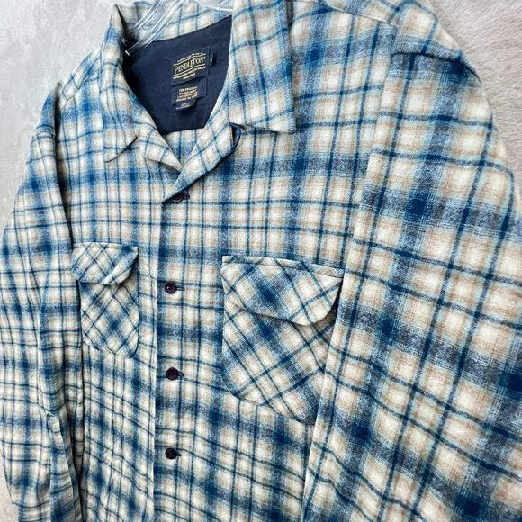 Pendleton The Original Board Shirt XL 100% Virgin Wool Plaid Loop